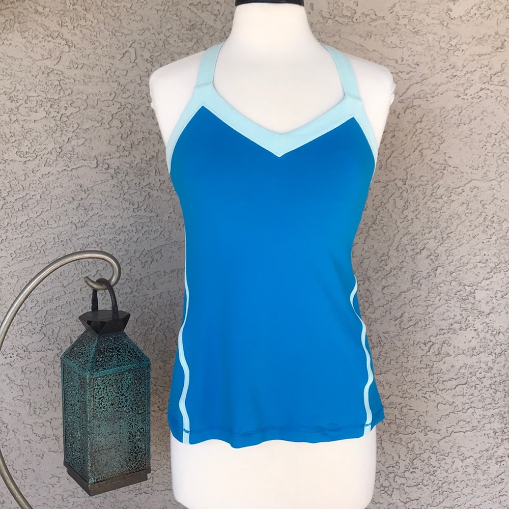 Lululemon Teal & Light Green Vintage Tank Size 8